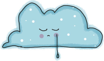 sad cloud illustration